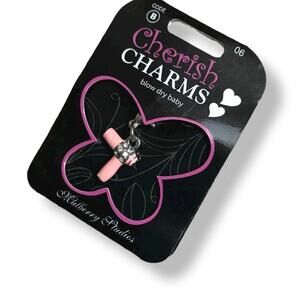 Cherish Charms Blow‎ Dry Baby Pink Hair Dryer Charm Bracelet NEW NWT